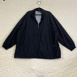 Charles River Apparel Mens 4XL Black Full Zip Windbreaker Jacket Lightweight